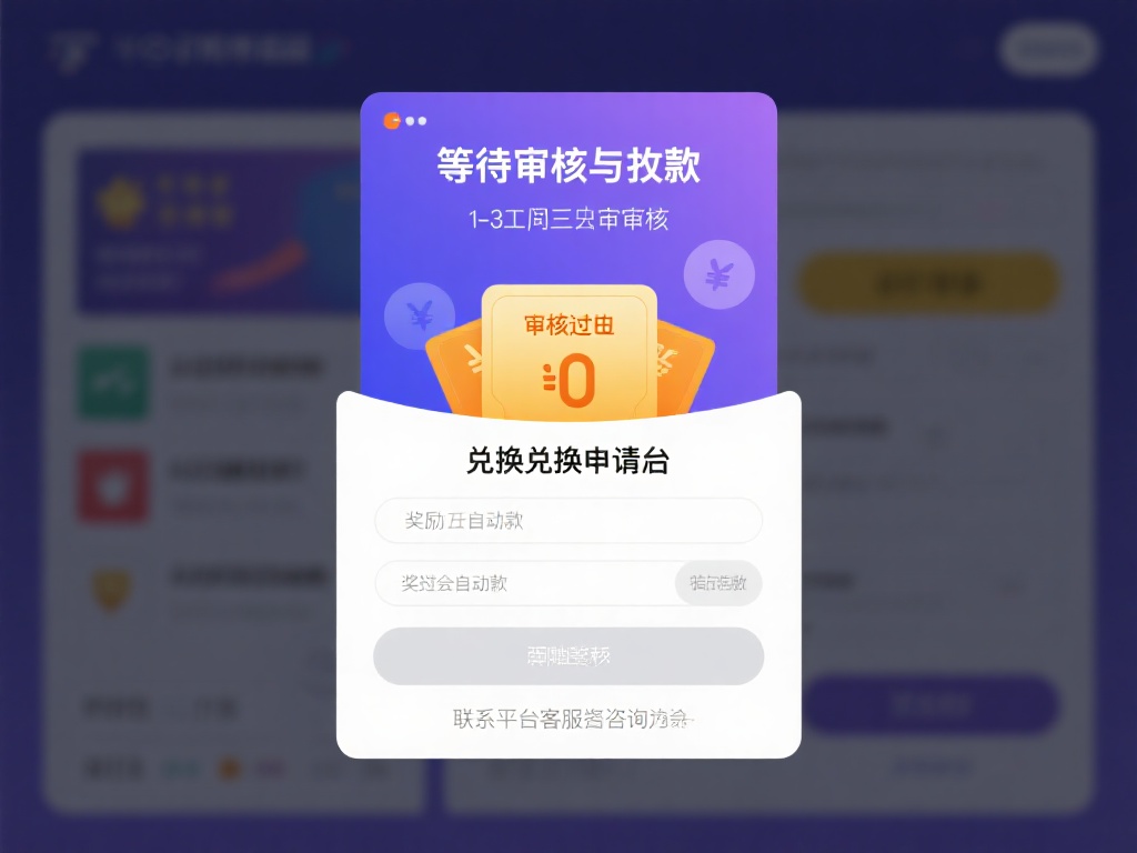 等待审核与到账
提交兑换申请后，平台通常会在1-